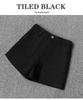 Women's High Waist A-line Wool Shorts, 2025 Autumn/Winter - Slimming, Wide-leg, Versatile Elastic Waist