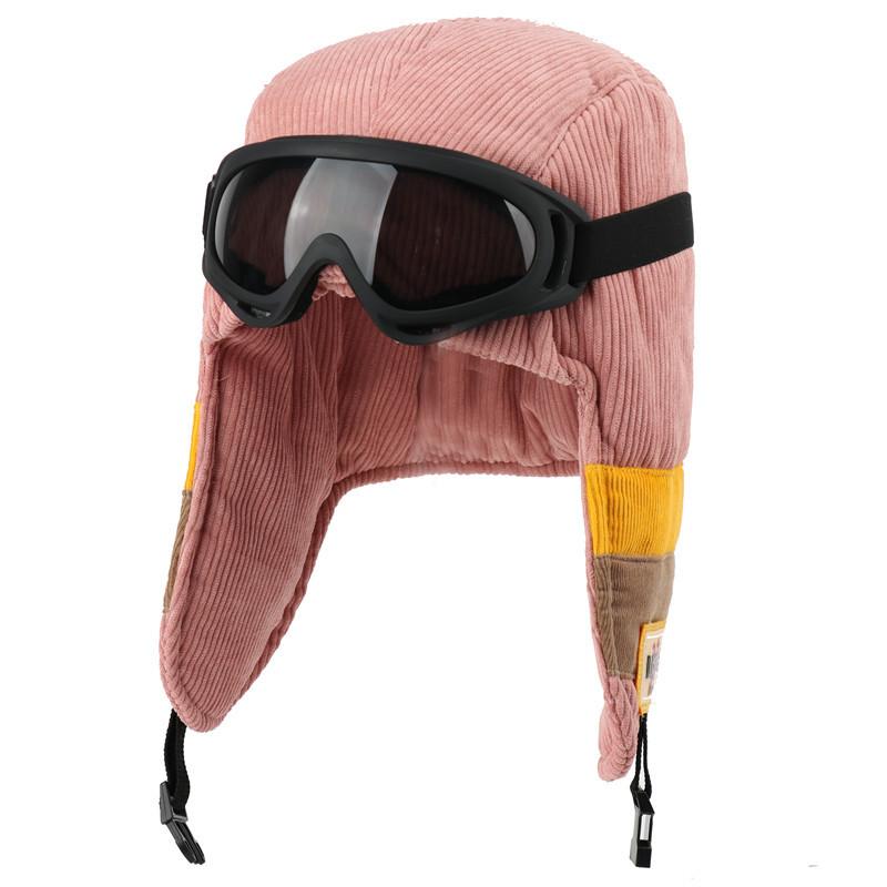 

Мужские и женские ветрозащитные уличные лыжные шапки Утепленные ушные раковины Шапки-ушанки Северо-восточные теплые шапки One size