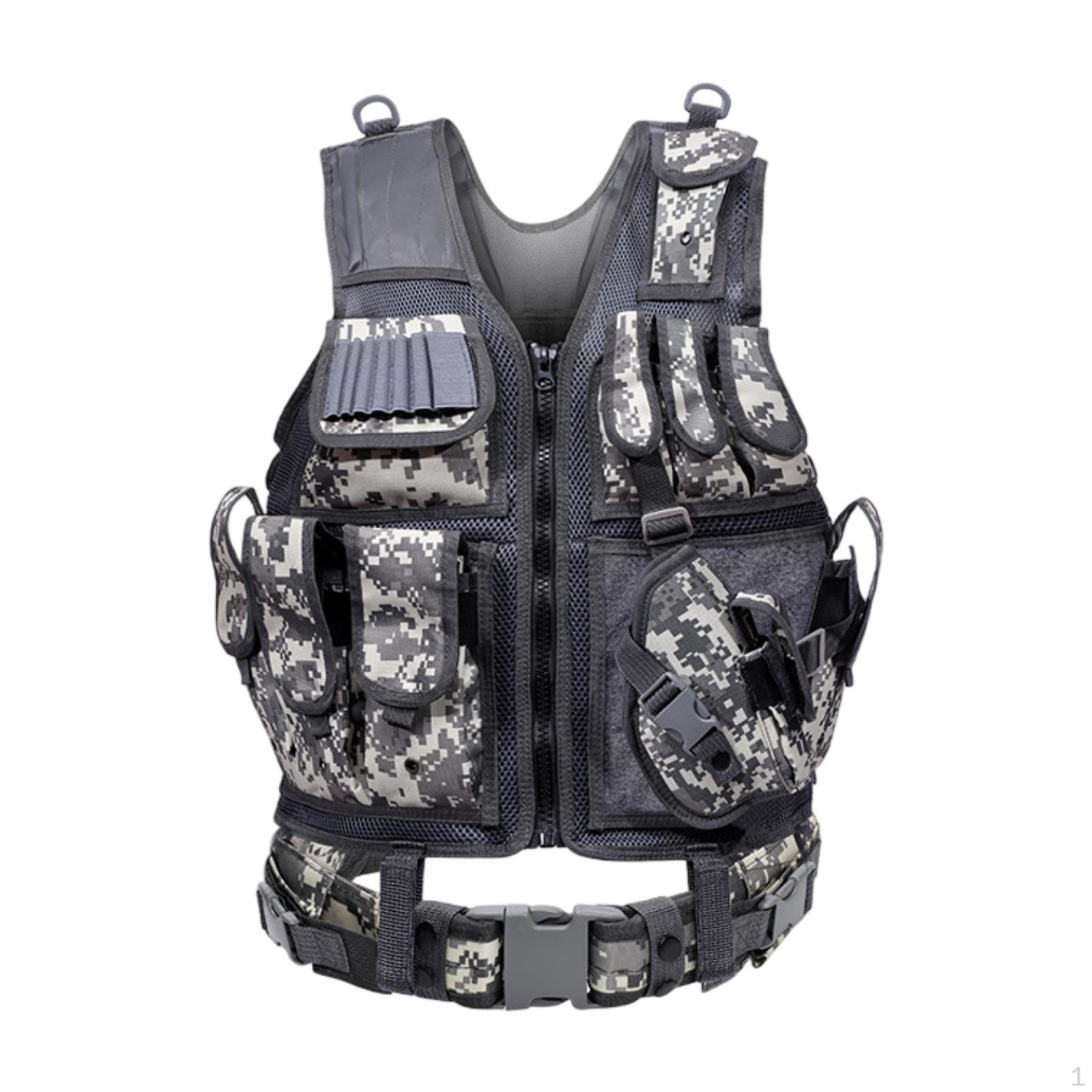 

Fishing Vest Comfortable Lightweight Hunting for Training Travel Gaming Gray Floral