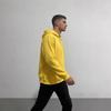 Street Style Yellow Hoodie Allover Rhinestone Star Design Cotton Pullover Men Women