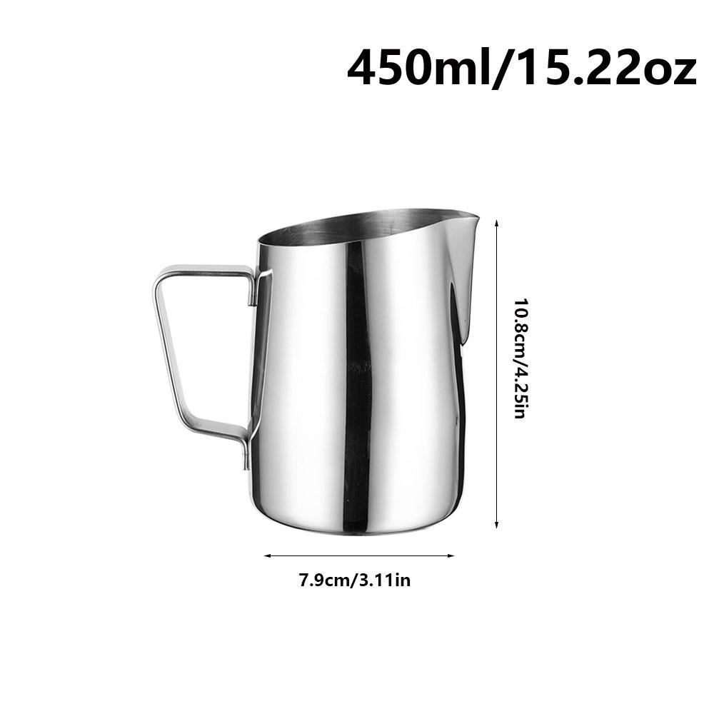1pc Eagle-beak scale latte cup, home use stainless steel manual coffee milk frothing cup, hand-pour fancy milk foam cup