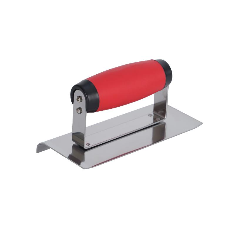 1Pcs Rubber Handle Plastering Trowel Concrete Trowel Drywall Tools Stainless Steel Corner Shaping Trowels Corner Tool