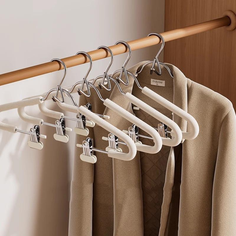 

5pcs Creative One-piece Sponge Set Hangers Can Be Stacked Storage Dress Multi-functional Household Storage Clothing Organization