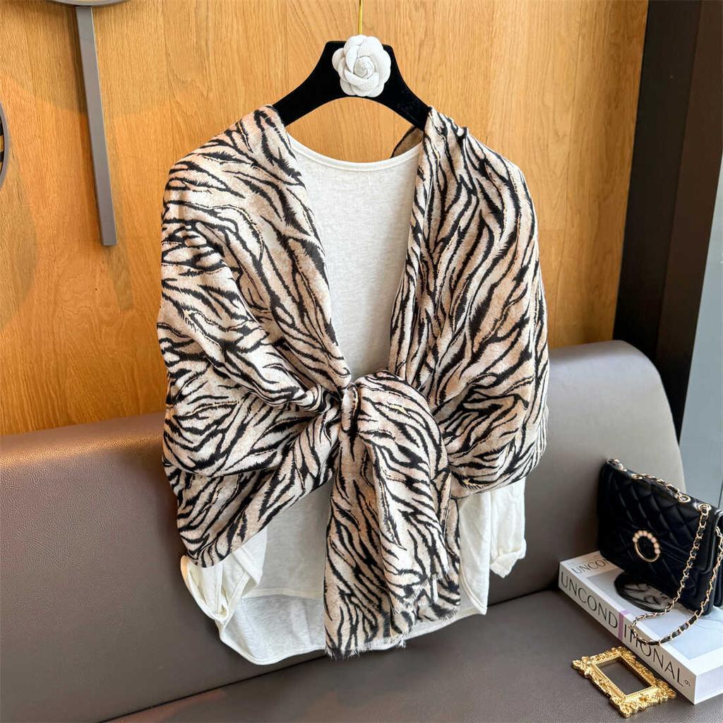 88*180Cm Fashion Women Zebra-Stripe Viscose Shawl Scarf Print Soft Lady High Quality Pashmina Stole Muslim Hijab Wrap
