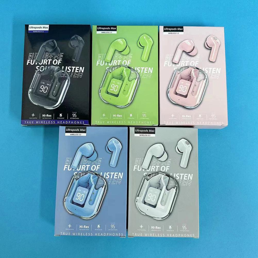 Bluetooth-Compatible 5.3 Headphones In-Ear Earbuds with Charging Case Digital Display Earbuds for Running Gym Workout