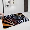 3D Vortex Illusion Carpet Entrance Door Floor Mat Abstract Geometric Optical Doormat Non-slip Floor Mat Living Room Decor Rug