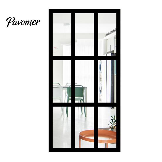 Adesivi Specchio da Parete Stile Boho Decorazione Finestra ad Arco, Specchio Finto Acrilico con Cornice in Legno, Adesivo da Incollare per Casa, Adesivo Autoadesivo per Vetro Finestra