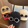 Modebrillen Combinatie Afneembare Brillen Hoed en Brillen Set Kinder Baseballpet en Gekleurde Brillen