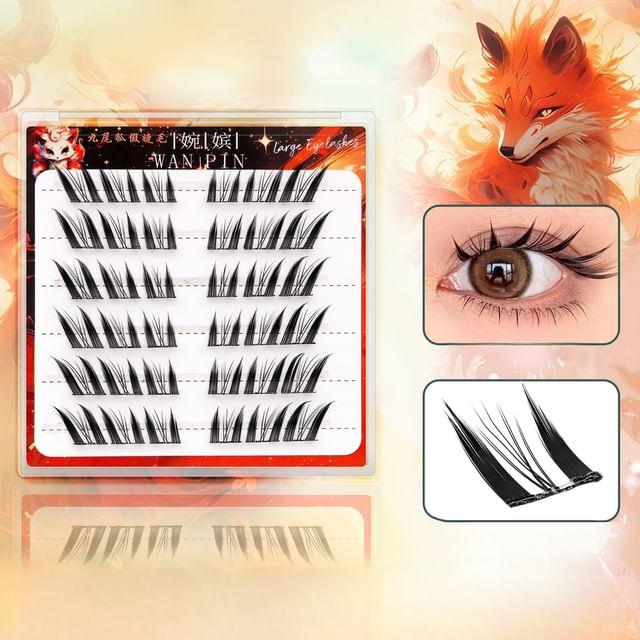 Mogugu - Glue-free Fox Eye Multipack False Eyelashes Cluster