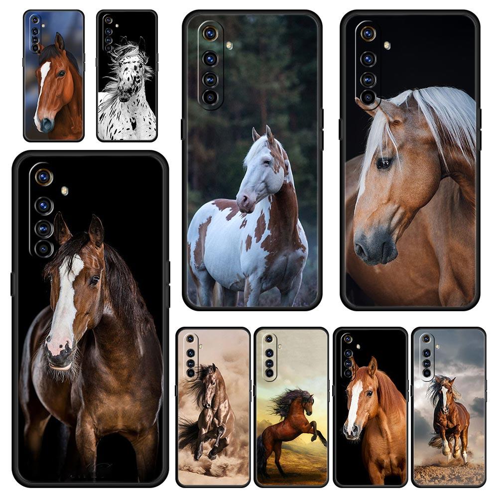 Animal Horse Soft TPU For Realme 13 12 11 10 9 Pro Plus GT3 GT2 C21 C25 C35 C53 C55 C67 Pro 5G Phone Case Cover Fundas Capas Bag