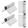 4pcs Stainless Steel Spring Hinge Automatic Closing Cabinet Wardrobe Hinge Hardware