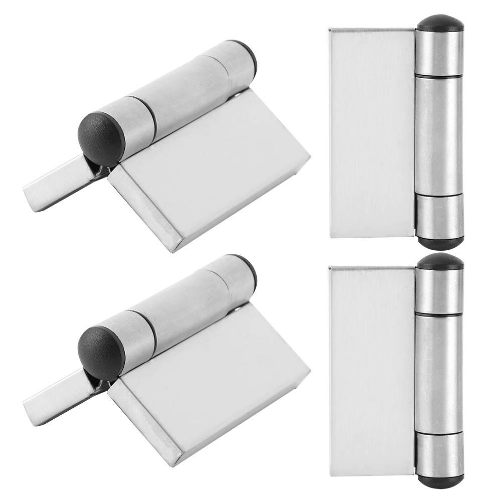 4pcs Stainless Steel Spring Hinge Automatic Closing Cabinet Wardrobe Hinge Hardware
