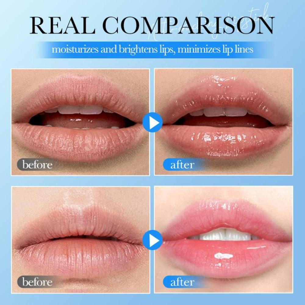 Hyaluronic Acid Lip Balm for All Skin Types Hypoallergenic,Glossy Finish,Moisturizing & Smoothing,Enhances Delicate Lips,Suitable for Sensitive Skin