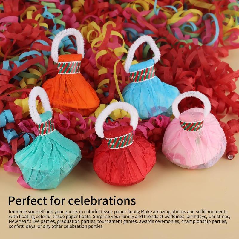 14/20er Pack No-Mess Konfetti-Popper mit bunten Bändern Saubere & Einfache Party-Popper für Hochzeiten Geburtstage Partydekorationen