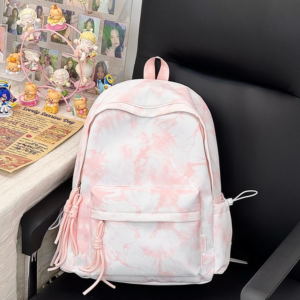 Schoolbag high value gradual change blue large capacity backpack high value student schoolbag junior high school girls high school travel backpack