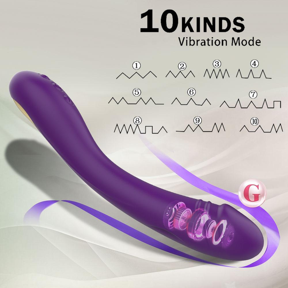Dildo Vibrator with 10 Frequencies Vaginal Massager, G-spot Massage Stick Soft Silicone Material Magic AV Stick Adult Products for Women