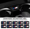 WCHT7 4pcs Car Decor Stickers Multi-size Optional For BMW M Performance M3 G20 E36 X6 G30 X3 M5 Soft Adhesive Ornament Modified Decals
