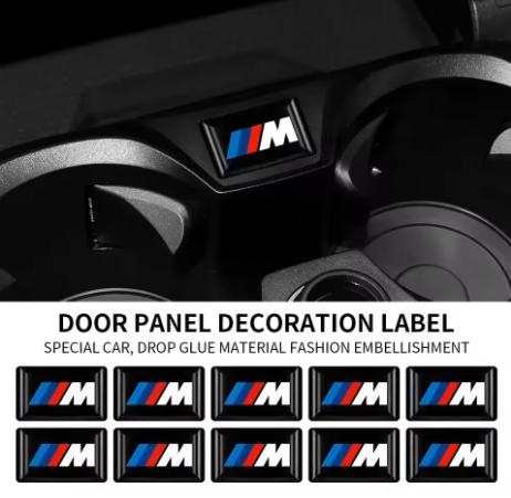 WCHT7 4pcs Car Decor Stickers Multi-size Optional For BMW M Performance M3 G20 E36 X6 G30 X3 M5 Soft Adhesive Ornament Modified Decals