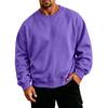 Men's Plus Size Neck Long Sleeve Sweatshirt - Casual Loose Fit Pullover Top for Fall and Winter