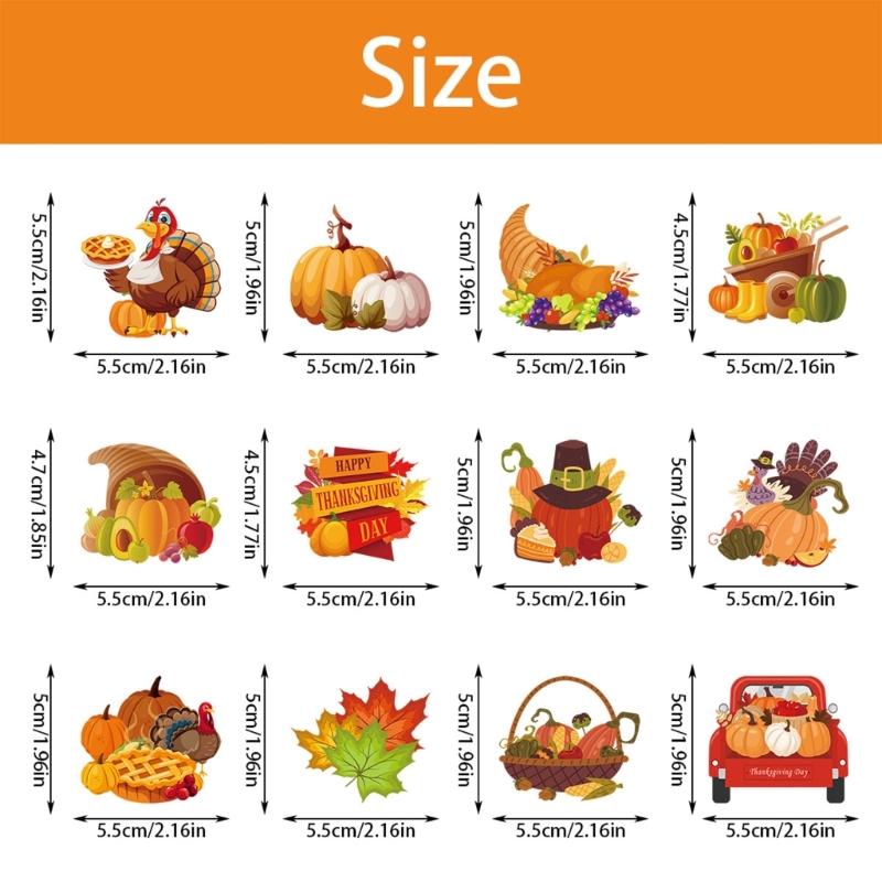 Thanksgiving Cake Inserts, Pack of 12pcs Cake Plug-in and Flag Inserts Turkey Decorations for Holiday Party Gathering
