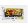 1/24 Scale Wooden Toy Truck Metal Cab, Friction Driven Wooden Truck, Equipped with A Full Function Loading Crane and 3 Loadable Logs, Light and Sound,