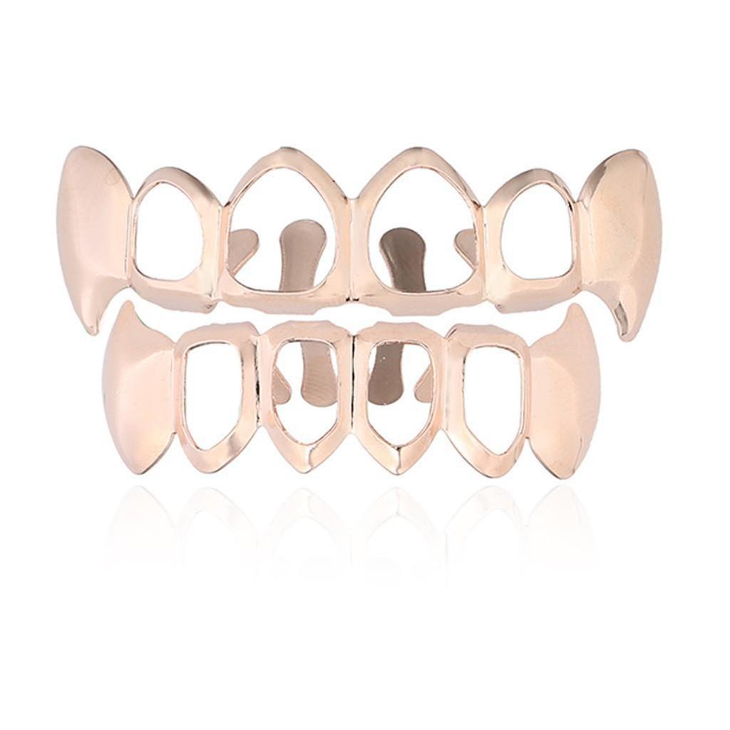 Hip Hop Vampire Fang Grillz - Hollow Out Cosplay Mouthguard for Halloween