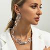 Retro Irregular Necklace Earrings Jewelry Set Fashion Personality Lava Style Necklace