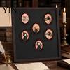 Halloween Party Supplies Retro Frame Refrigerator Magnet, Wood Oval Picture Fridge Kitchen Decor Magnet Cabinet Whiteboard for Home Office Artistic