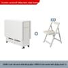 Zhigong Solid Wood Folding Dining Table and Chair Set for Apartments - Multifunctional, Movable Home Furniture