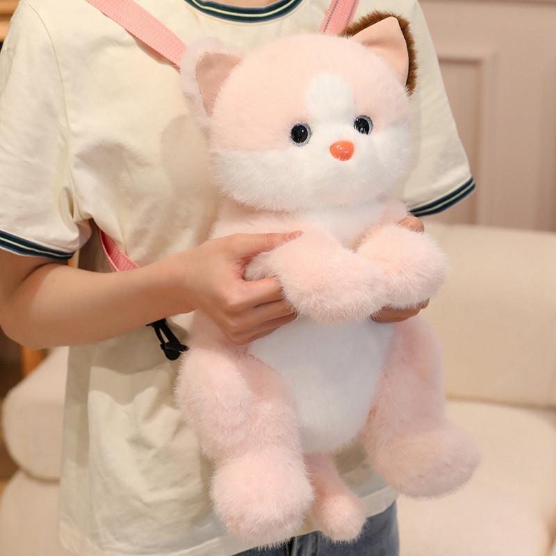 Cat Plush Cute Toy Backpack Children Girl Festival Gift Soft Animal Carrier Doll