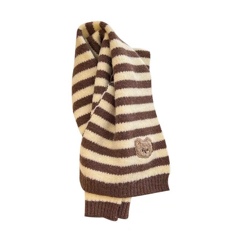 Ins Koreanischer Kinder Niedlicher Bären Strickschal Herbst und Winter Verdickter Niedlicher Jungen und Mädchen Baby Warmer Schal