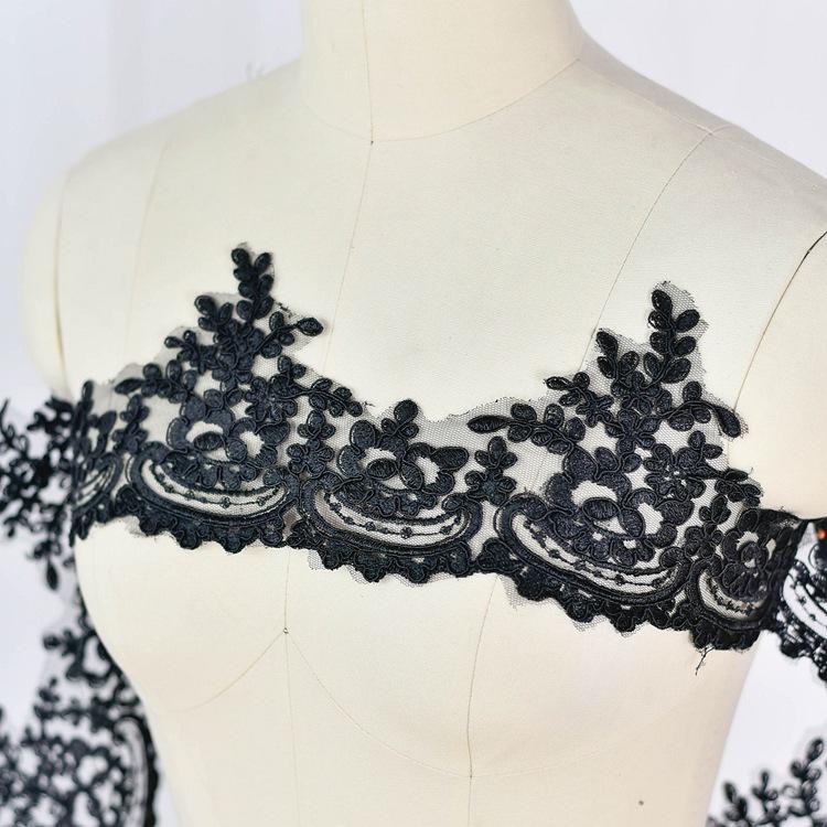 

Свадебная отделка из нежно-белого кружева, цветы для свадебного головного убора ручной работы, ширина 15,5 см