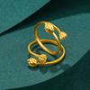 Vietnamese Chic Two Worlds Joy Ring Luxurious Brass Gold Plated Accessory