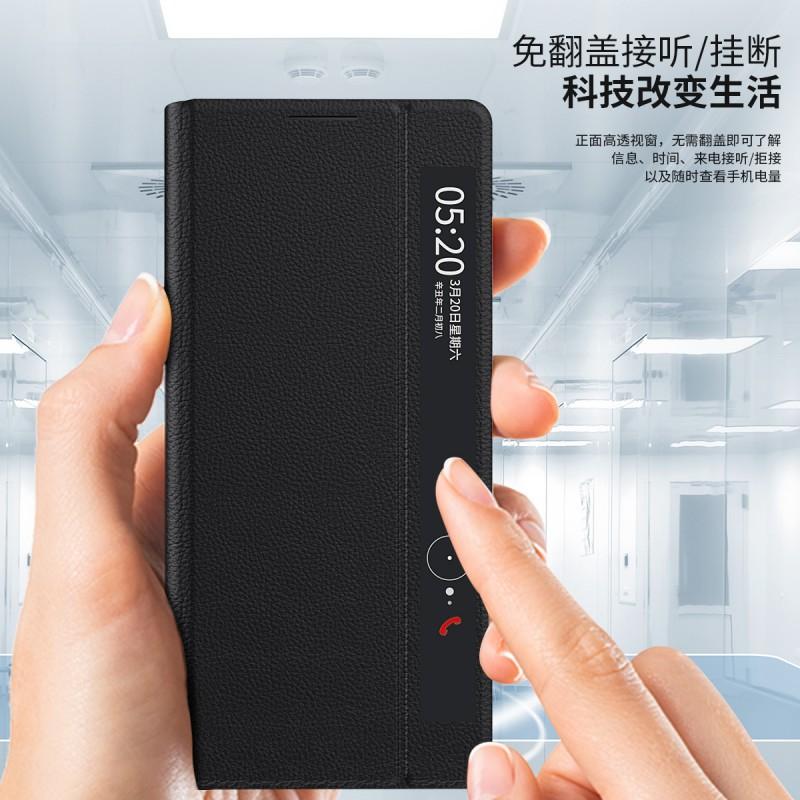 Slim Full-Body Protective Case Vivo X Fold With Side Window Smart Flip Cover Stand Function PC Material Anti-Scratch Drop