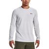 Under Armour Rush Solid Color Logo Print Vintage Long Sleeve T-Shirt Men Tops White 1379282-100