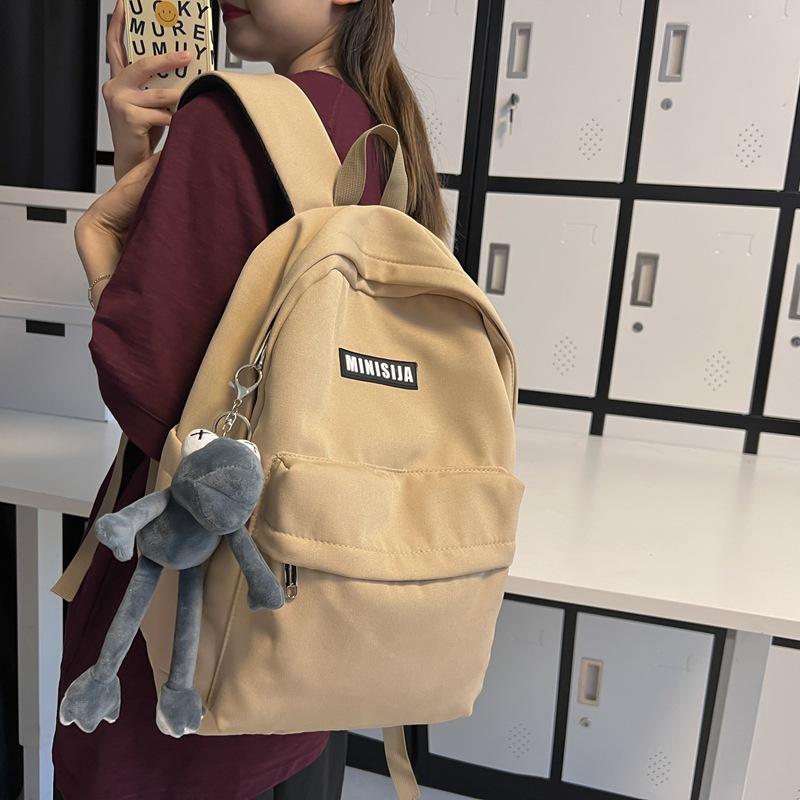 

Школьный рюкзак женский для средней школы, старшей школы, студентки колледжа, однотонный минималистичный рюкзак, женский новый рюкзак