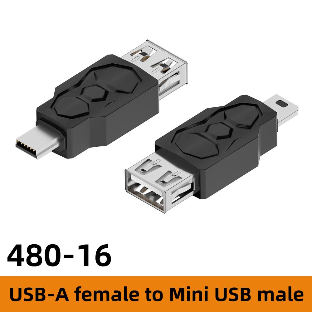 2 Stück USB auf Micro USB Mini USB Adapter Konverter USB Stecker auf Buchse Konverter 480Mbps Anpassbar an verschiedene USB-Serien-Konverter