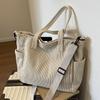Casual corduroy messenger women's bag autumn and winter new literary and lazy wind large-capacity commuting shoulder tote bag