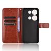 For itel P65 P671L Case Crazy Horse Texture PU Leather Phone Wallet Cover