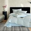 60S Cotton Sateen Jacquard Bedding Set Solid Color Bed Linen