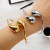 European Titanium Gold-Plated Water Drop Cuff Bracelet: Stylish, High-End, Personalized, Versatile Hand Jewelry.