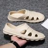 Men's Summer Large Size Lightweight Hollow Out Beach Shoes Solid Colour Design Casual Shoes
