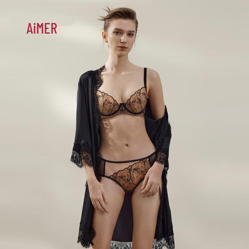 Aimer Fanghua Women's Mid-Waist Lace Boxer Briefs AM23B431