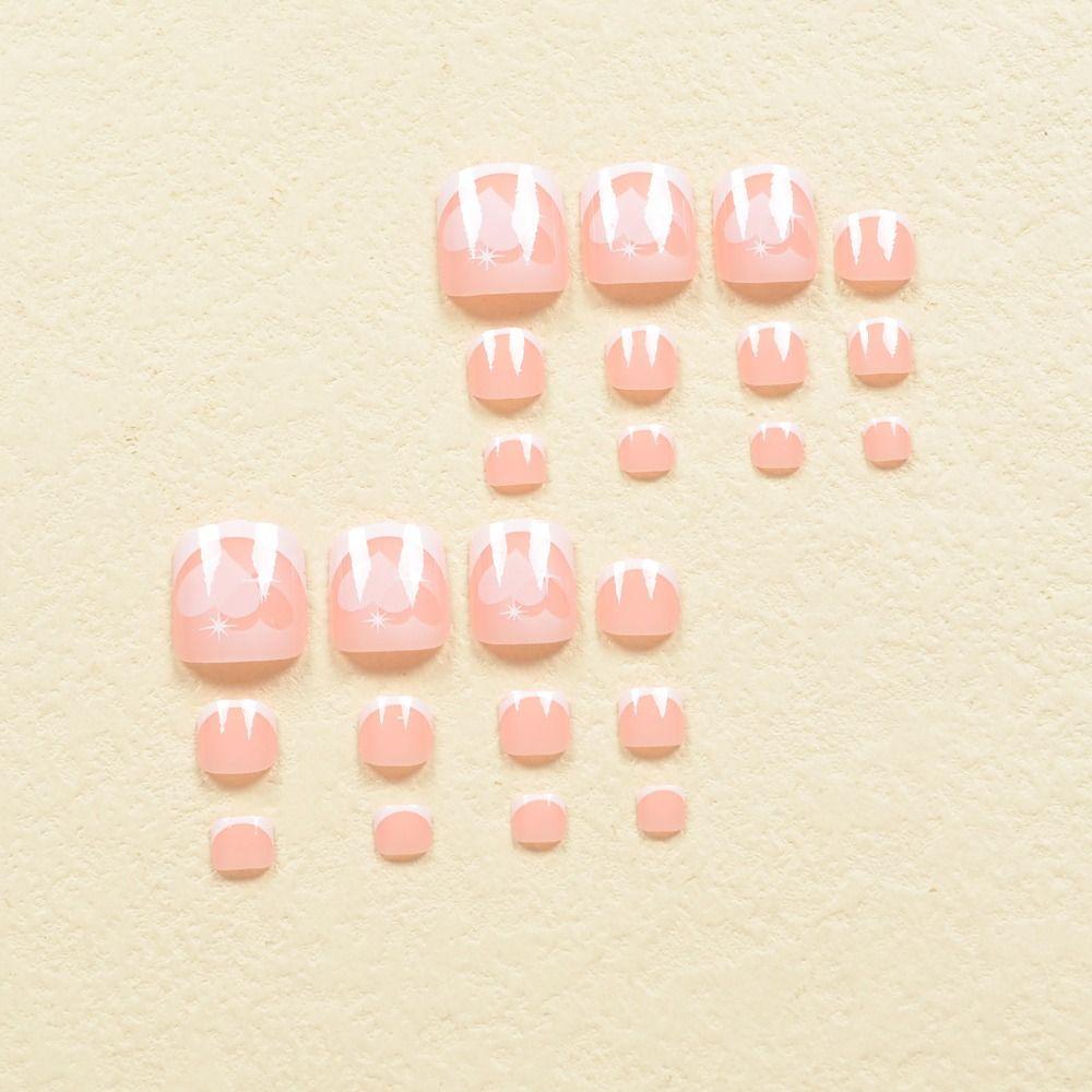 24pcs/box Aurora Toe Nails Cat Eye Foot Nails Fashion Fake Toenails for Women Girl