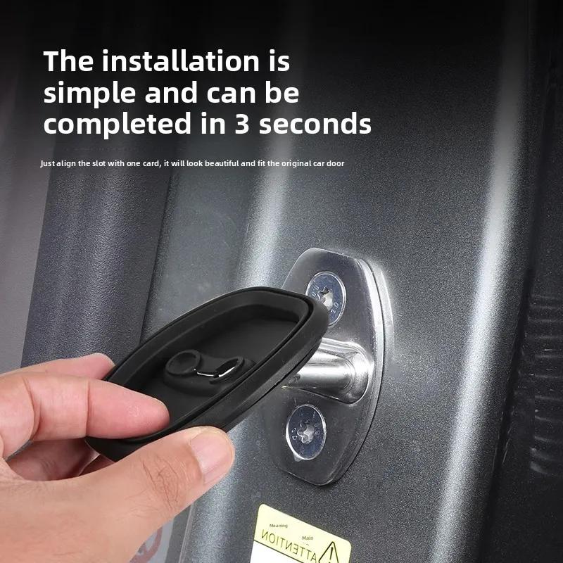 For Xpeng G7 Silicone Door Lock Latch Cover, Door Lock Protective Cover, Shock Absorption and Cushioning Door Lock Latch Pad