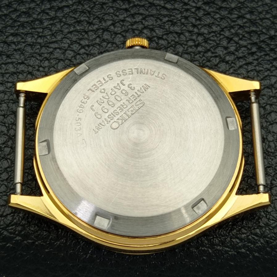 CEAS SEIKO 5 AUTO 6309A BĂRBĂTESC JAPONEZ VINTAGE, RECONDIȚIONAT, CU CADRAN AURIT, A425917-2