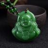 Natural Green Chinese Agate Dragon Rose Pendant Jade Necklace  Charm Jewelry Carved Blessing Amulet Gifts For Women Men