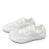 Leather Mesh Forrest Gump Shoes Women's 2025 Summer New Hollow Breathable Lace-up Thick-soled Thin Casual Sports Shoes Tide