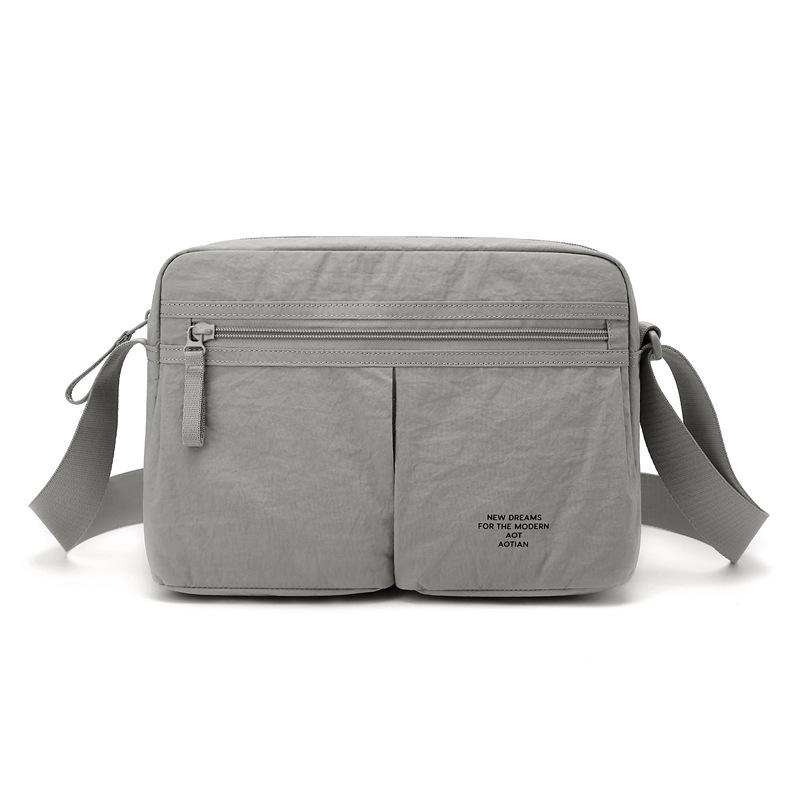 Solid Color Shoulder Bag Multi-compartment Crossbody Bag