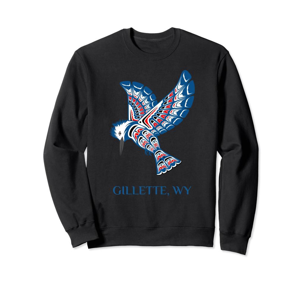 Gillette Wyoming Native American Indian Kingfisher Bird Sweatshirt